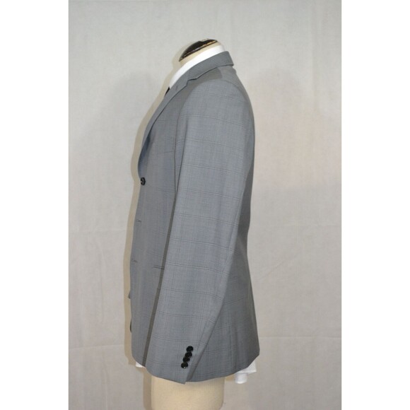 Indochino 100% Wool Grey plaid Sports Coat blazer suit jacket Sz 42 - Excellent‎ - Picture 4 of 16